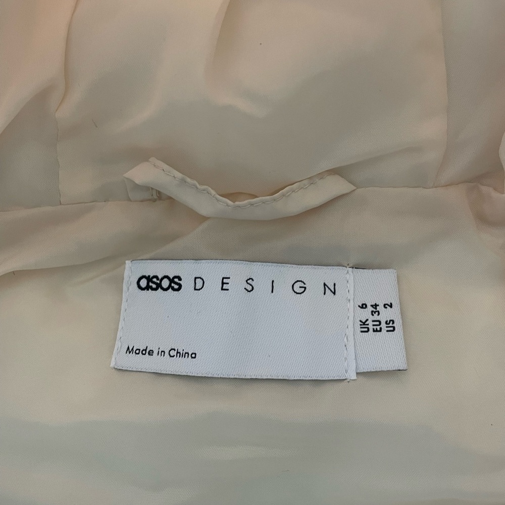 Cream ASOS Puffer Jacket - Picture 2 of 2